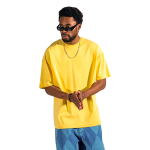 T-shirts anti-rides à manches courtes avec logo personnalisé, 100 % coton épais, coupe décontractée, effet délavé, pour hommes, prix de gros - Product Image 3