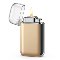 Briquet électronique rechargeable Type-C en métal, prix d'usine, avec design coupe-vent et sans flamme, pour cigarettes, fumeurs et barbecue en extérieur