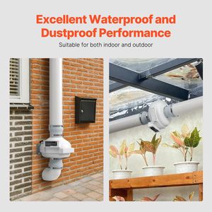 Sistema di Ventilazione Silenzioso per Mitigazione Radon 190CFM, Kit di Installazione 4-4,5 Pollici con 2 Accoppiatori e Indicatore di Pressione per Ventilatori - Product Image 4