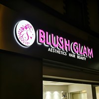 Enseigne LED personnalisée LC SIGN, lettres de logo rétroéclairées en acier inoxydable doré 3D pour salon de beauté de luxe, boutique, hôtel
