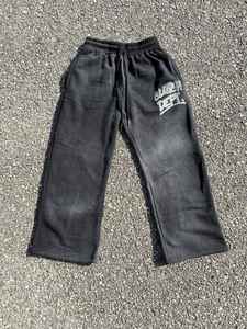 Ensemble 2 pièces Logo personnalisé Vintage Fleece Acid Washed Sweatshirt and Jogger Heavyweight Streetwear Tracksuit Sweatshirt Sets - Product Image 2