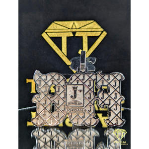 Luxury Custom "FBG" <b>Letter</b> Pendant Iced Out VVS Lab grown Diamonds in 925 Sterling Silver Hip Hop Jewelry By Trisha Jewels - Product Image 2