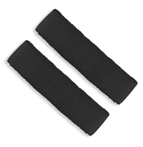 Bandeau de sport en coton noir antidérapant, 4,5 cm de large, couleur unie, tricoté, ajustement universel pour l'exercice, le fitness et toutes les saisons - Product Image 5