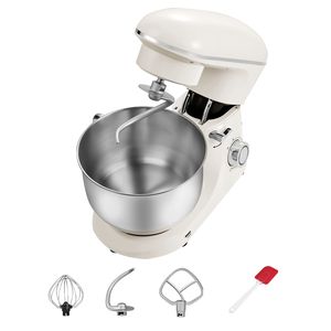 Impastatrice Planetaria in Acciaio Inox da 6QT, 660W, 6 Velocità, con Testa Inclinabile e Frusta a Filo per Pasticceria - Product Image 1