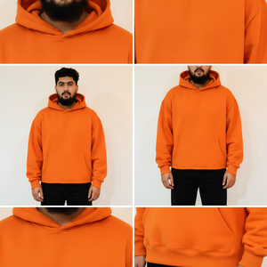 Sweat-shirts et sweats à capuche pour hommes en coton de qualité supérieure, épais, en molleton lourd, surdimensionnés, avec logo personnalisé imprimé - Product Image 4