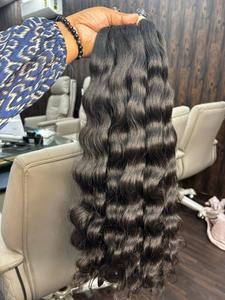 Extensiones de Cabello Humano Indio en Paquetes, Cabello Humano Liso y Rizado, Natural, Ligero y Ecológico, en Paquete a Granel - Product Image 2