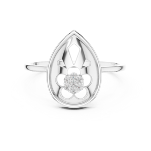 Bague de fiançailles solitaire 10K en argent avec pierre centrale CZ - Product Image 3