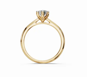 แหวนเพชรโซลิแทร์สุดหรู ประดับเพชรเม็ดเดียวทรงบริลเลียนต์ขนาด 0.300 กะรัต ฝังอย่างประณีตในวงแหวนทองคำดีไซน์มินิมอลเหนือกาลเวลา - Product Image 4