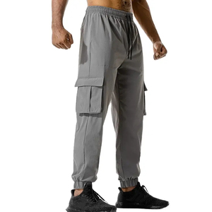 Custom Made Vintage <b>Cargo</b> <b>Pants</b> with Midweight Fabric Joggers Anti-Pilling <b>Elastic</b> <b>Waist</b> for Gym Workout - Product Image 1