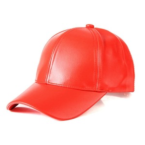 Gorra de Béisbol Unisex de Cuero PU, Color Sólido, 6 Paneles, Ajustable, Estilo Casual, para Adultos - Product Image 5
