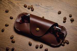Handmade Genuine Leather <b>Glasses</b> Protector Slim Cowhide Pouch Luxury Vintage <b>Reading</b> Eyewear <b>Case</b> Cover Bag LGC-0065 - Product Image 1