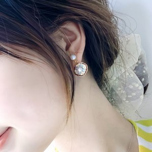 Boucles d'oreilles en argent naturel polyvalentes de style palais rétro européen américain, avec trèfle à quatre feuilles, nouvelles, perles - Product Image 4