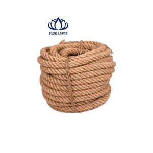 เชือกใยมะพร้าวคุณภาพสูง สีฟ้า ลายดอกบัว เป็นมิตรต่อสิ่งแวดล้อม |   เชือกใยธรรมชาติทนทาน ขนาดใหญ่ เส้นลวดละเอียด - Product Image 1