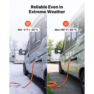 สายไฟเครื่องกำเนิดไฟฟ้า 50 แอมป์ ยาว 50 ฟุต 125/250 โวลต์ สายไฟสำหรับรถบ้าน RV หัวต่อ NEMA 14-50P SS2-50R แบบล็อคเกลียว สำหรับงานหนัก 6AWG/3 พร้อมหูจับ ETL SJTW - Product Image 6