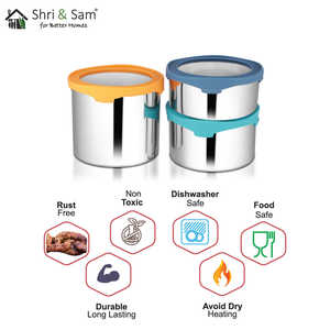 3ชิ้นกระป๋องสแตนเลสพร้อมฝาปิดแน่นและม้วนสำหรับเก็บอาหารและภาชนะ - Product Image 4