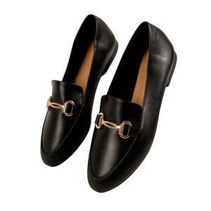 Chaussures pour femmes de style romain, bout rond, en cuir véritable, chaussures de mode, approvisionnement en gros mondial - Product Image 1