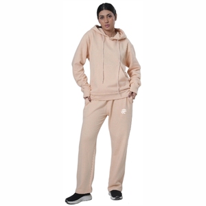 Peach Comfort Fit Canvas <b>Elastic</b> Waist High Street Style Quick Dry Breathable Lounge <b>Trousers</b> - Product Image 2