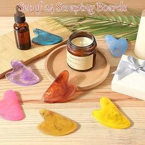 Outil Gua Sha en résine / Gua Sha facial / Massage Gua Sha / Avantages du Gua Sha / Gua Sha facial traditionnel indien en résine pour la santé de la peau - Product Image 2