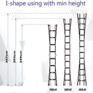 VIETLADDERS Aluminum Combination Folding Step Ladder 5 Steps 6FT 150kg Capacity Manual <b>Lock</b> Hotel Use Model NVLB-45 - Product Image 5