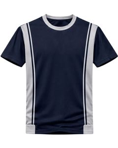 Conjunto Deportivo para Hombre, Camiseta y Pantalones Cortos Azul Marino y Blanco, Transpirable, de Secado Rápido, para Gimnasio, Atletismo, Running, Entrenamiento - Product Image 1