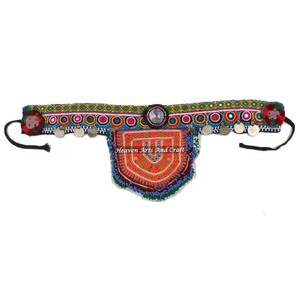 Vintage Belt Belly Dance Bead Afghani Traditional Waist Belt Kuchi Tribal BB069A <b>Old</b> Banjara Real Vintage Handmade Beaded Belts - Product Image 1