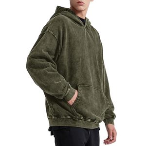 Hot Selling <b>Men</b> <b>Pullover</b> Acid Wash Hoodie / Adult Size 100% Breathable <b>Men</b> Lowest Price Acid Wash Hoodie - Product Image 5