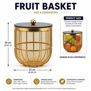 Handmade Gold Metal Mesh Storage Basket <b>Side</b> <b>Table</b> with <b>Black</b> Wooden Lid Modern Wire Basket Coffee <b>Table</b> Decorative Storage Bin - Product Image 6