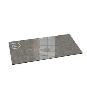 Carreaux de sol en porcelaine indienne, design moderne, émaillés, 600x1200 mm, entièrement polis avec technique de mosaïque, gris foncé ombré - Product Image 1