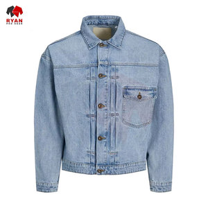 เสื้อแจ็คเก็ตยีนส์ผู้ชายติดกระดุมด้านหน้า ออกแบบเองได้ รับผลิตแบบ OEM ODM สไตล์คลาสสิก แฟชั่นลำลอง - Product Image 3