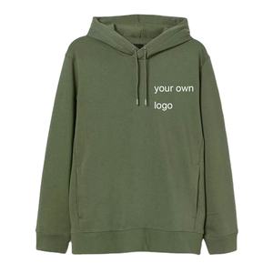 Pull-over chaud d'hiver pour hommes, sweat-shirt à capuche personnalisé 100% coton avec col rond et capuche doublée vierge - Product Image 1