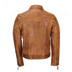Chaqueta de Motociclista de Cuero Genuino para Hombre, con Cuello Alto, Diseño Moderno y Logotipo Personalizado, OEM - Product Image 2