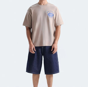 Offre Spéciale – T-shirt Homme Col V Oversize en Polyester/Coton, Impression par Sublimation Personnalisée, Tricoté, Style Urbain, Écologique - Product Image 1