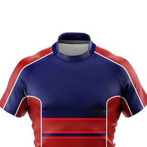 Camiseta de Rugby Sublimada para Hombre, 100% Poliéster, de la Mejor Calidad, Transpirable, de Manga Corta, de Secado Rápido, de Color Sólido - Product Image 3