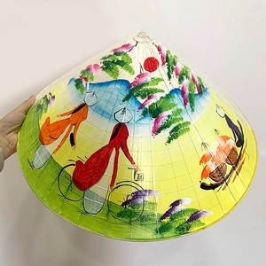 Vietnamese conical <b>hat</b> weaving natural bamboo & leaf <b>hats</b> manufacturer supply hand-painted non la - Product Image 1