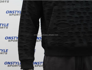 Sudadera con Capucha de Invierno de Felpa de Algodón Grueso de 500 GSM, Poliéster/Algodón, Unisex, Talla Grande, Estilo Desgastado - Product Image 5