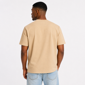 Camiseta casual de corte relajado, personalizable con transferencia térmica, logotipo impreso, premium, 100% algodón, cuello redondo clásico, para hombre, OEM, estilo urbano. - Product Image 3