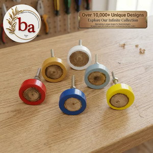 Modern Resin <b>Wood</b> Brass Cabinet Knobs Red Blue Yellow Orange White Gray <b>Kitchen</b> Drawer Wardrobe Eco-Friendly Multi-Function Easy - Product Image 1