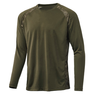 Maillot de chasse respirant, uni, été, tout nouveau design personnalisé, manches longues, léger, col rond, anti-UV, qualité supérieure 100% - Product Image 1