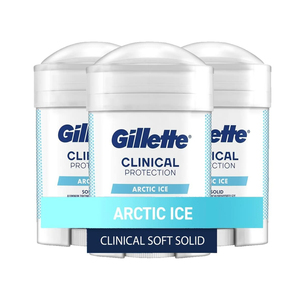 Protection contre les odeurs 24 heures, déodorant anti-transpirant naturel Gillette Clinical Protection, hypoallergénique, à base de plantes, en roll-on solide - Product Image 2