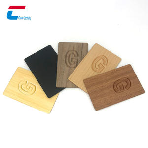 Tarjeta de visita de madera NFC reciclable, tarjeta NFC de bambú NTAG 213 grabada en madera de bambú para negocios - Product Image 4