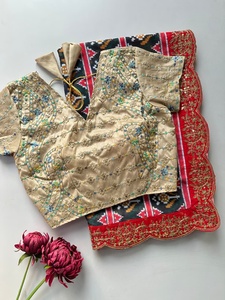 Sari completo de georgette de alta calidad con diseño Patola de estampado digital. Nuevo lanzamiento de Bollywood. - Product Image 2