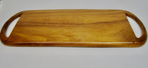 Planche à charcuterie en acacia avec poignée en bois naturel à bords bruts, planche à fromage décorative, planche de service et de découpe en bois artisanale - Product Image 4