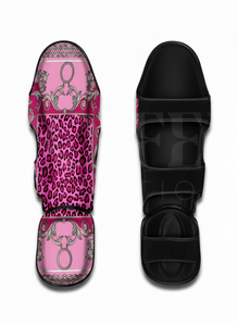 Protège-tibias en cuir véritable avec logo personnalisé pour la boxe, le MMA, le kickboxing – Coussinets de protection pour l'entraînement - Product Image 3