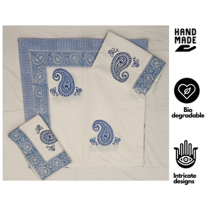 Jaipur Hand <b>Block</b> Printed Floral Pure Cotton Indian <b>Bed</b> Sheet Set Wholesale Durable Skin Friendly Non Toxic Dyes Home Hospital - Product Image 2