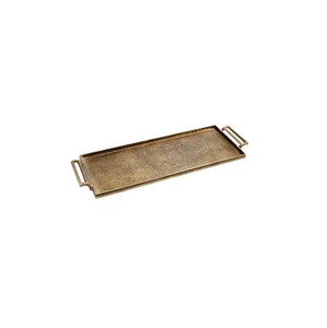 High Grade <b>Gold</b>-Coated Aluminum Luxury Classic Handmade Customizable <b>Serving</b> <b>Tray</b> Unique Decorative <b>Serving</b> <b>Tray</b> - Product Image 2