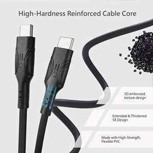 Cable de Carga Rápida Tipo-C de 60W, 2026, Durable, con Trenzado de Cobre Puro, Revestimiento de PVC y Aleación de Zinc, 1M, para Android/iOS/Computadora/Móvil - Product Image 4