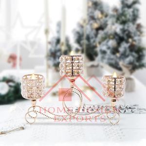 Table Decorations Premium Quality Crystal Globe <b>Candle</b> Holder Table Top 3 Arms Votive Candelabra with Crystal Globe Votive - Product Image 4
