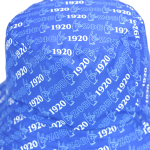 Sombrero Reversible Zeta Phi Beta, Negro y Azul Rey, de Algodón con Logotipo Bordado, Elegante, Unisex, Casual, para Exteriores - Product Image 3