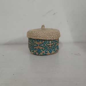 Paniers de rangement rectangulaires en jonc de mer naturel tressé à la main avec couvercles, boîtes de rangement pour hôtel et maison - Product Image 3