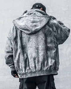 Veste technique pour homme, streetwear, cargo tactique, multi-poches, coupe-vent à capuche, cyberpunk, urbain, Gorpcore, veste fonctionnelle utilitaire - Product Image 4